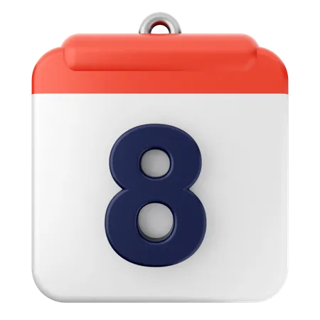 8. Kalender  3D Icon