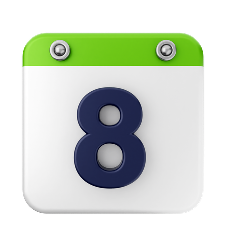 8. Kalender  3D Icon