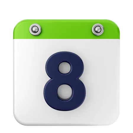 8. Kalender  3D Icon