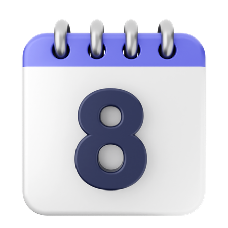 8. Kalender  3D Icon