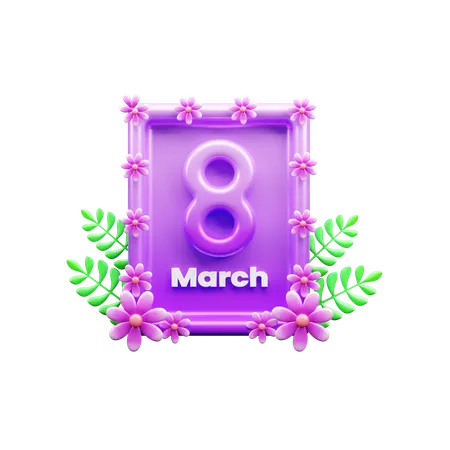 8 mars  3D Icon