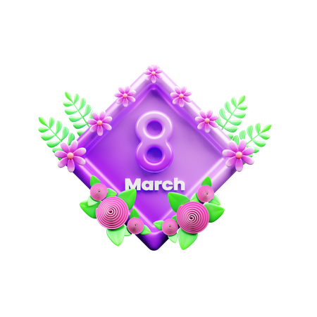 8 mars  3D Icon