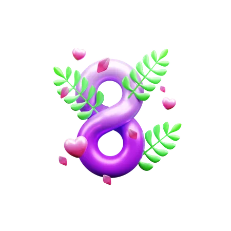 8 mars  3D Icon