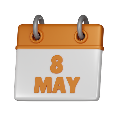 8 de mayo  3D Icon