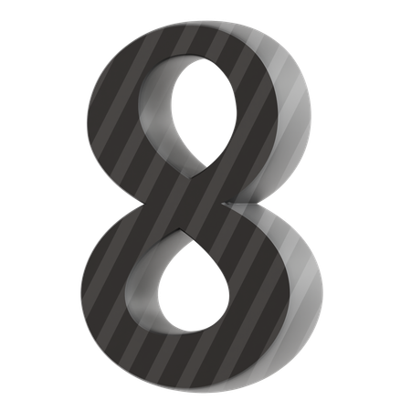 8 Number  3D Icon