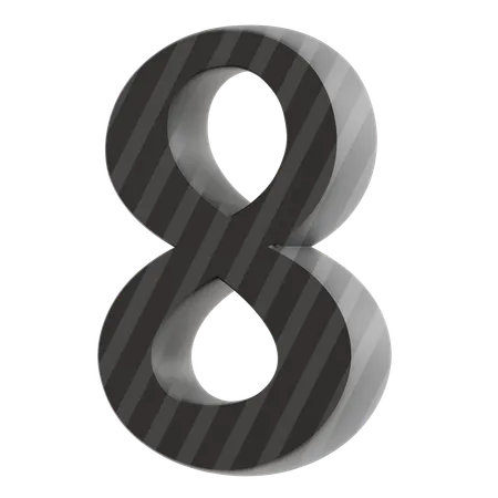 8 Number  3D Icon