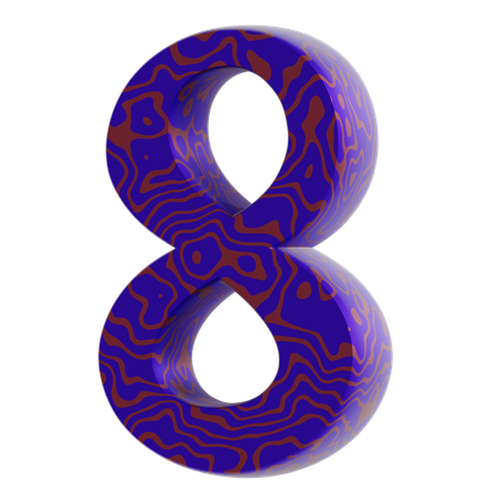 8 Number  3D Icon