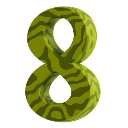 8 Number  3D Icon