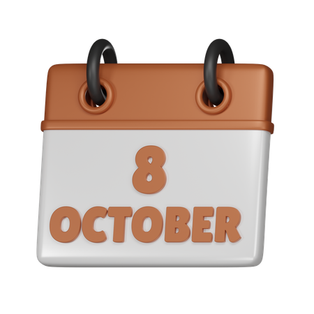 8 octobre  3D Icon