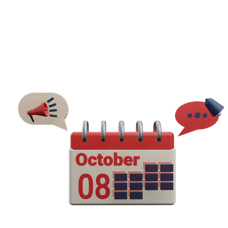 8. Oktober  3D Icon