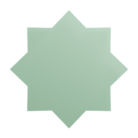 8 Pointed Star  3D Icon