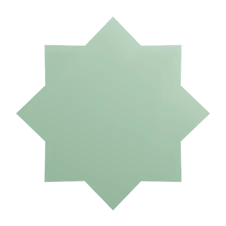 8 Pointed Star  3D Icon