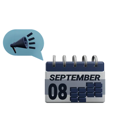 8. September  3D Icon