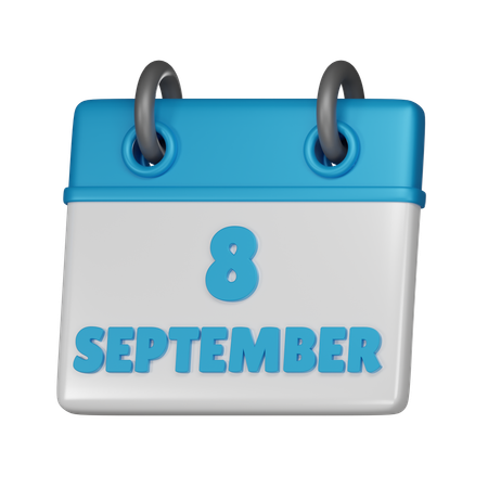 8 de septiembre  3D Icon