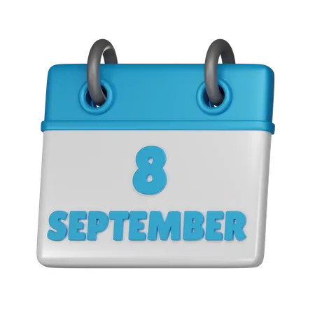 8 de septiembre  3D Icon