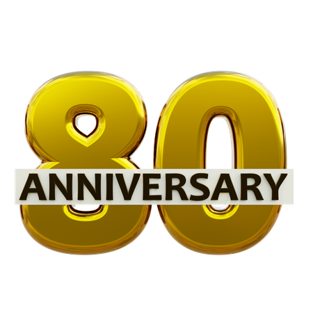 80 anniversaire  3D Icon