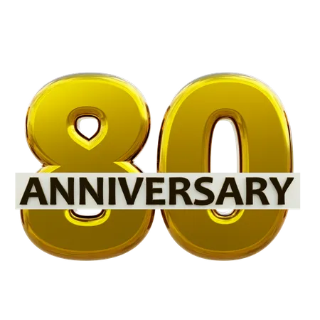 80 Anniversary  3D Icon