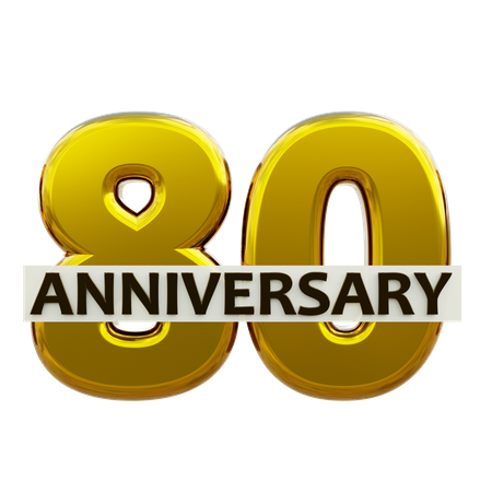 80 Anniversary  3D Icon