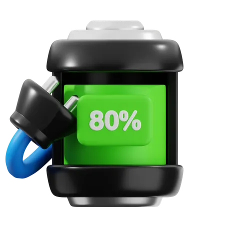 80 Percent Battery  3D Icon
