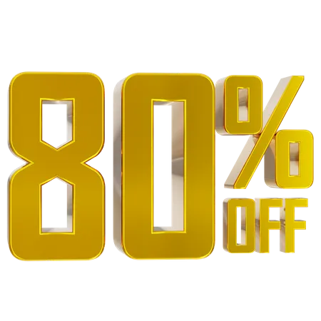 80 percent discount  3D Icon