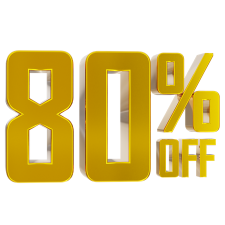80 percent discount  3D Icon