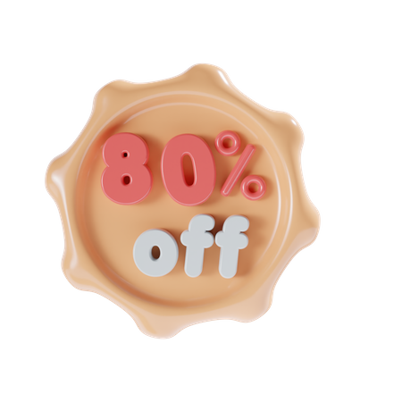 80 Percent Off  3D Icon