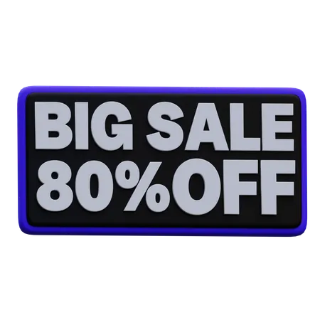 80 percentage Big Sale Promotion  3D Icon