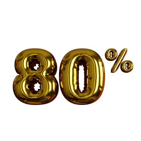 80 pour cent de réduction  3D Icon