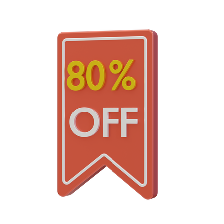80 pour cent de réduction  3D Icon