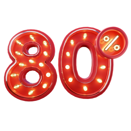 80 % Rabattverkauf  3D Icon