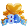 80th emoji 3d