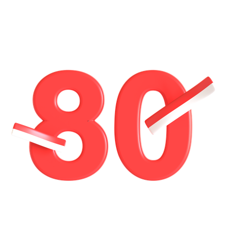 80th Indonesia Independence  3D Icon