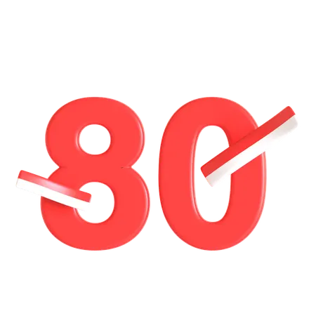 80th Indonesia Independence  3D Icon