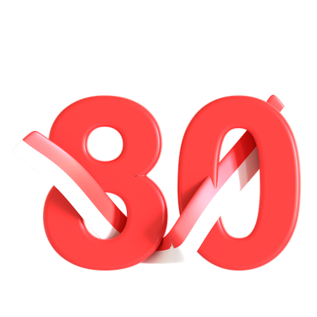 80th Indonesia Independence  3D Icon