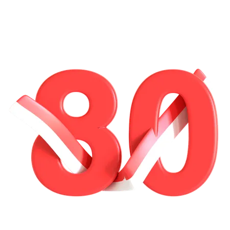 80th Indonesia Independence  3D Icon