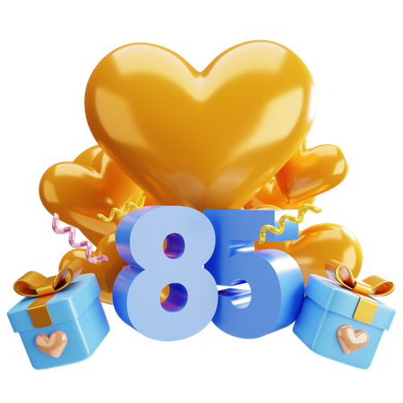 85 aniversario  3D Illustration