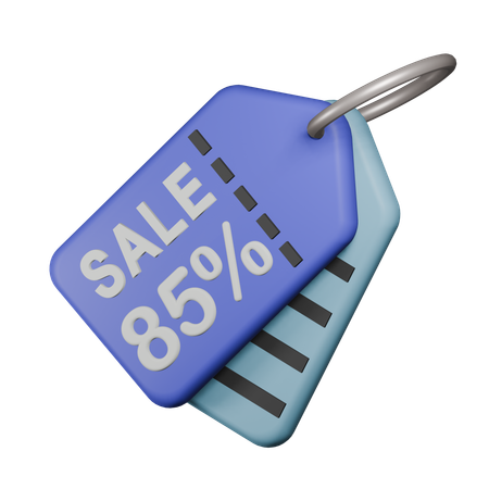 Etiqueta de venda de 85%  3D Icon