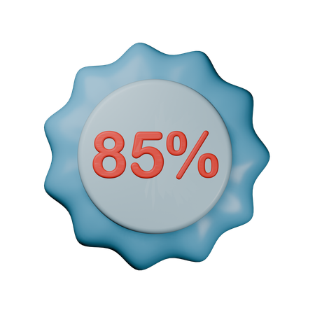 Insignia de descuento del 85%  3D Icon