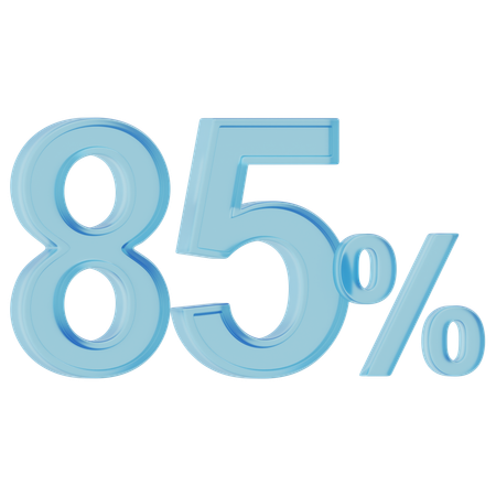 85 Percent  3D Icon