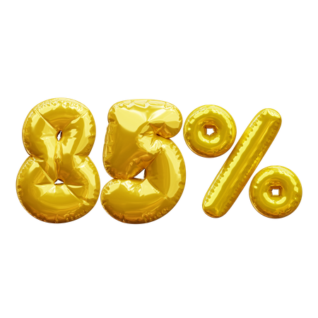 85 percent  3D Icon