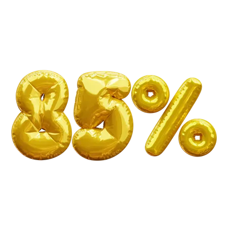 85 percent  3D Icon