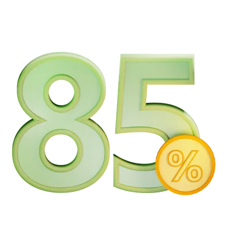 85 Percent Discount  3D Icon