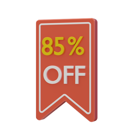 85 percent discount  3D Icon