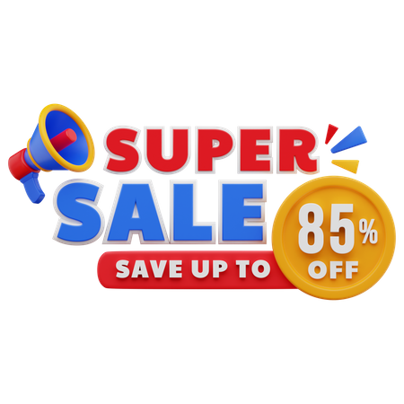 85 Percent Super Sale  3D Sticker