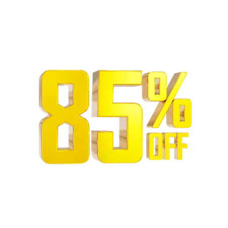 85 Percentage Discount  3D Icon