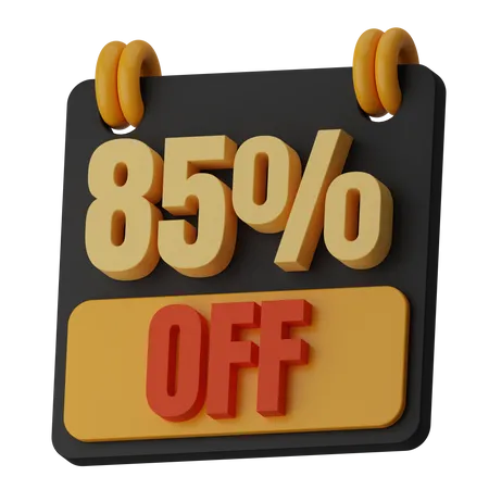 85 Percentage Off 3D Icon