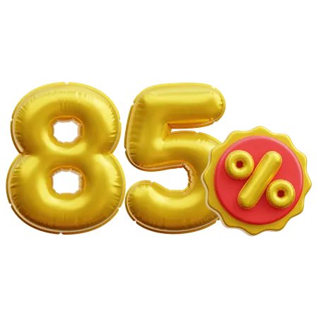 85 pour cent  3D Icon