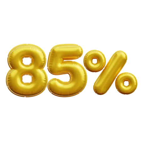 85 pour cent  3D Icon