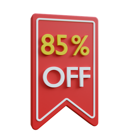 85 Prozent Rabatt-Tag  3D Icon