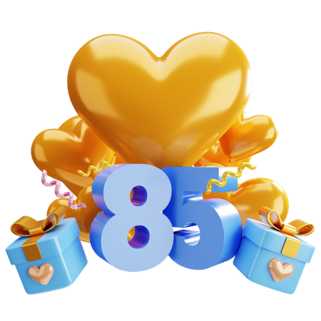 85ème anniversaire  3D Illustration